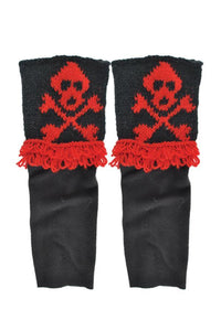 Skull knit boot sleeves