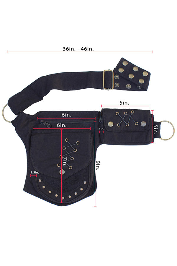 Canvas Utility Belt Festival Belt Pouch Hip Bag Fanny Pack 