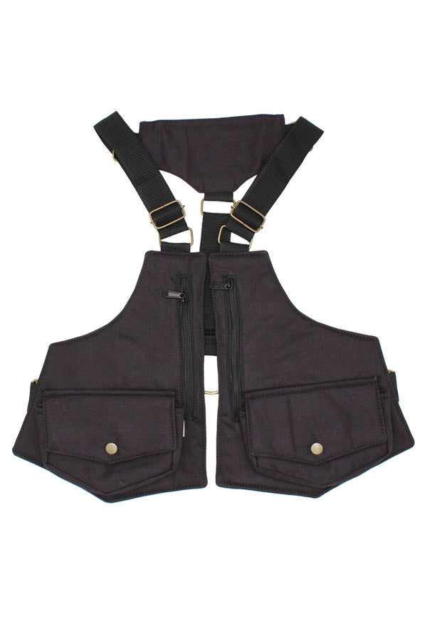 Steampunk Zip Pocket Canvas Vest Bag-One Size