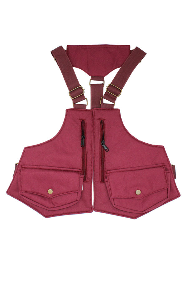 Steampunk Zip Pocket Canvas Vest Bag-One Size