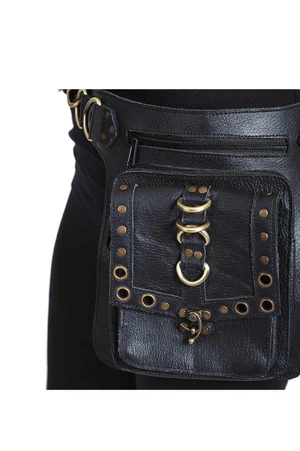 The Vintage Traveler - An Aged Leather Hip-Pack Utility Belt