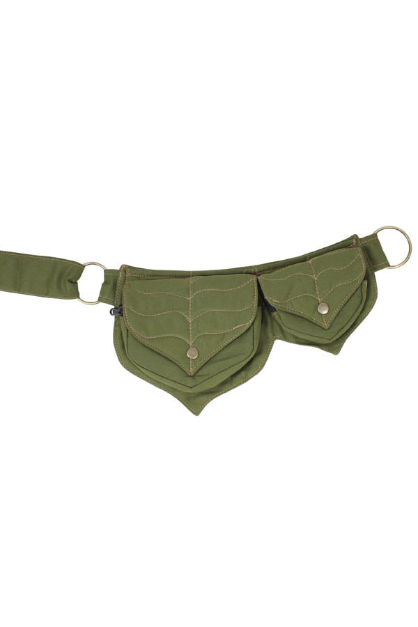 Cotton two Leaf Pocket Waist Belt Silly Yogi