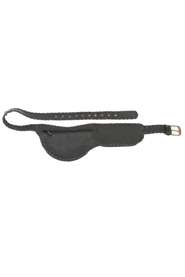Leather Hip Belt Two Pockets