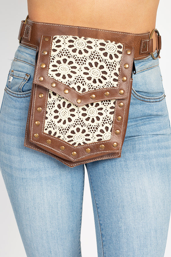 Leather and Lace Belt bag