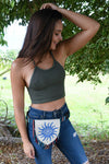 Rustic Stripe Hemp Belt bag