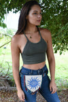 Rustic Stripe Hemp Belt bag