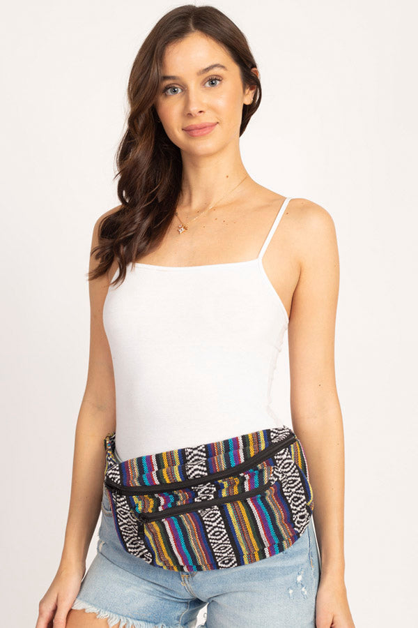 Rustic Stripe Oversize Fanny Pack