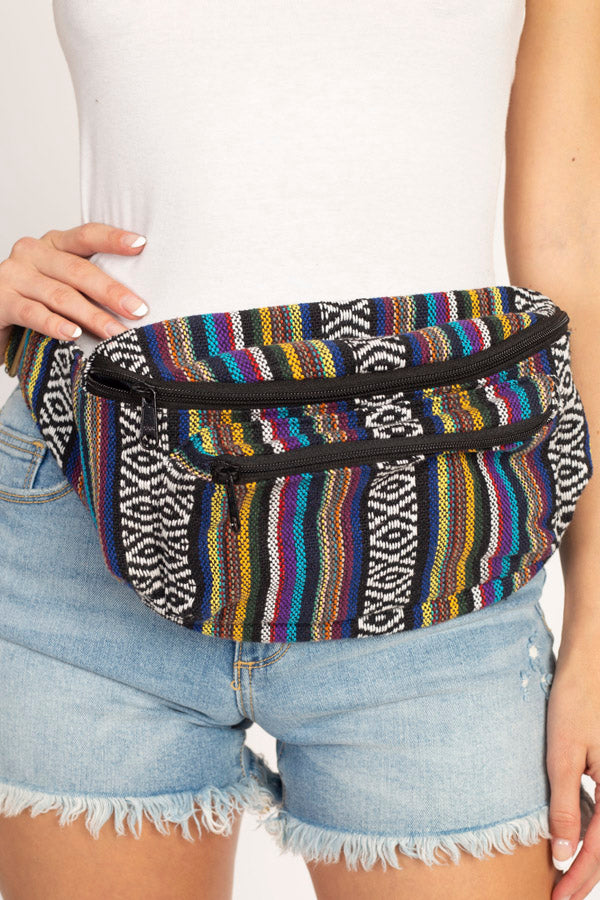 Rustic Stripe Oversize Fanny Pack