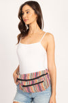 Rustic Stripe Oversize Fanny Pack