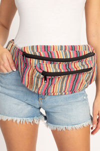 Rustic Stripe Oversize Fanny Pack