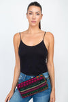 Jacquard sling chest bag
