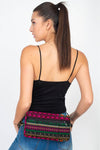 Jacquard sling chest bag