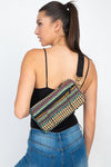 Jacquard sling chest bag