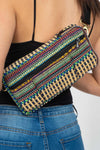 Jacquard sling chest bag