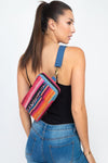 Jacquard sling chest bag