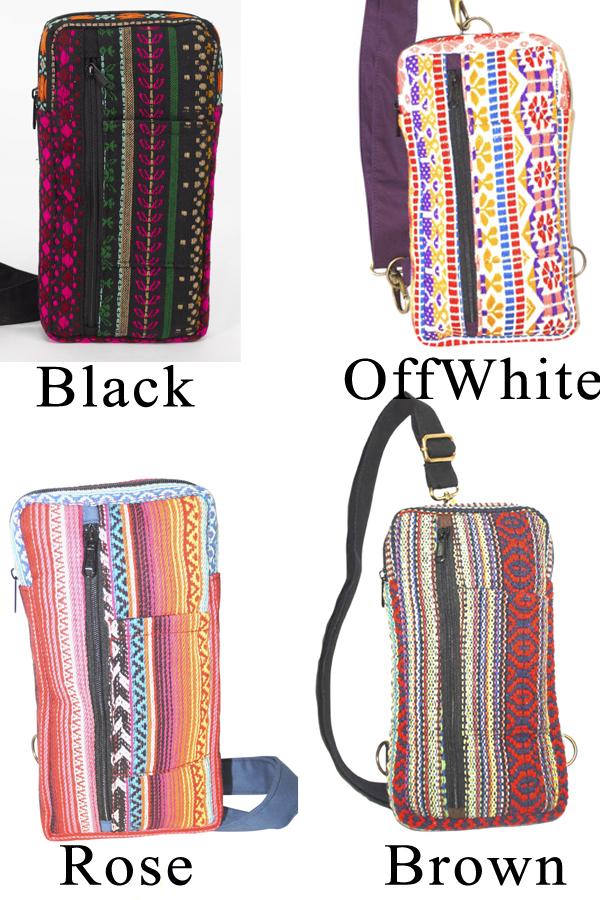 Jacquard sling chest bag