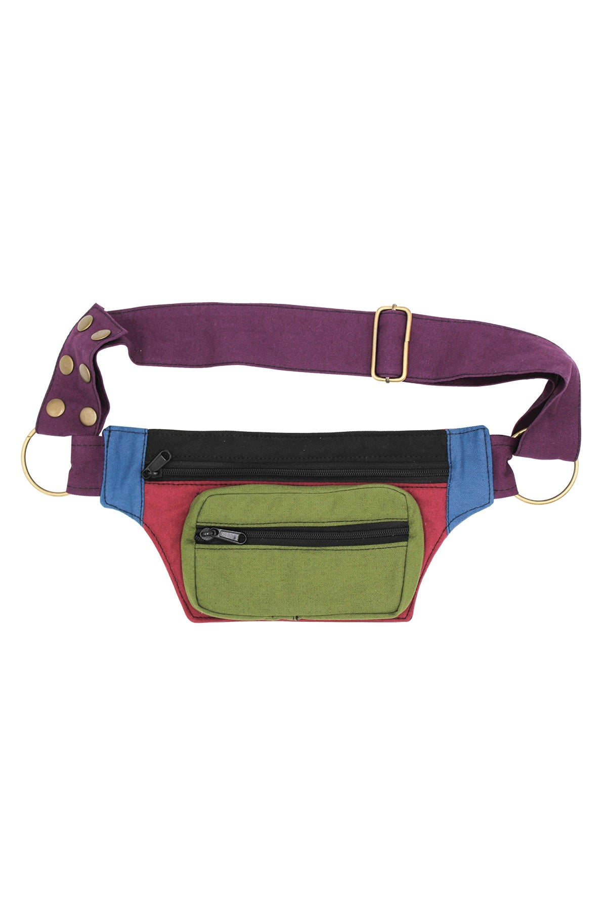 multi coloured bum bag