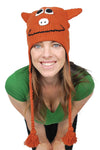 Womens Woolen Animal Hat Piggy Beanie