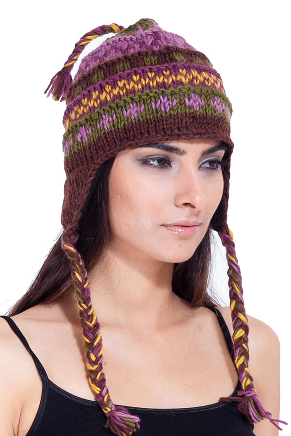 Hand Knit Woolen Fiesta beanie