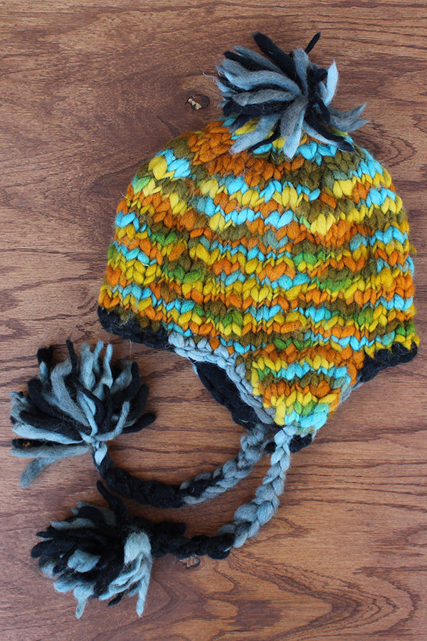 Hand knit beanie