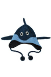 Unisex Winter Woolen Animal Dolphin Hat Beanie-Blue-one Size