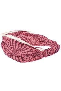 women's Chic Lace Knotted Cotton yoga headband-12pcs/Pk