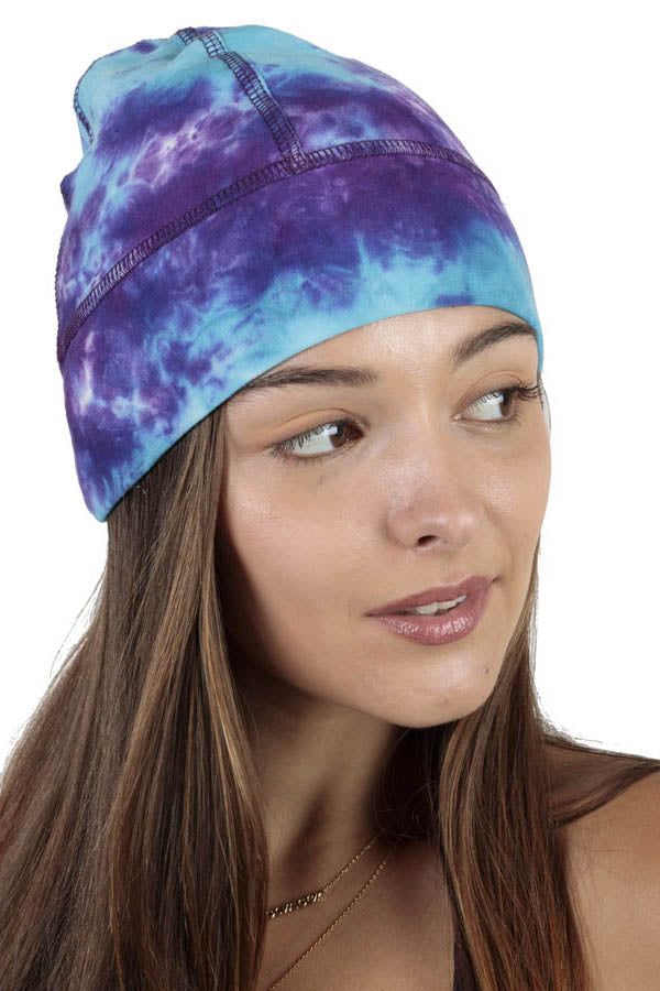 Organic Cotton Fleece Winter Tie Dye Beanie