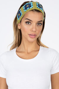 Granny Square Crocheted Summer Headband-4/Pkt