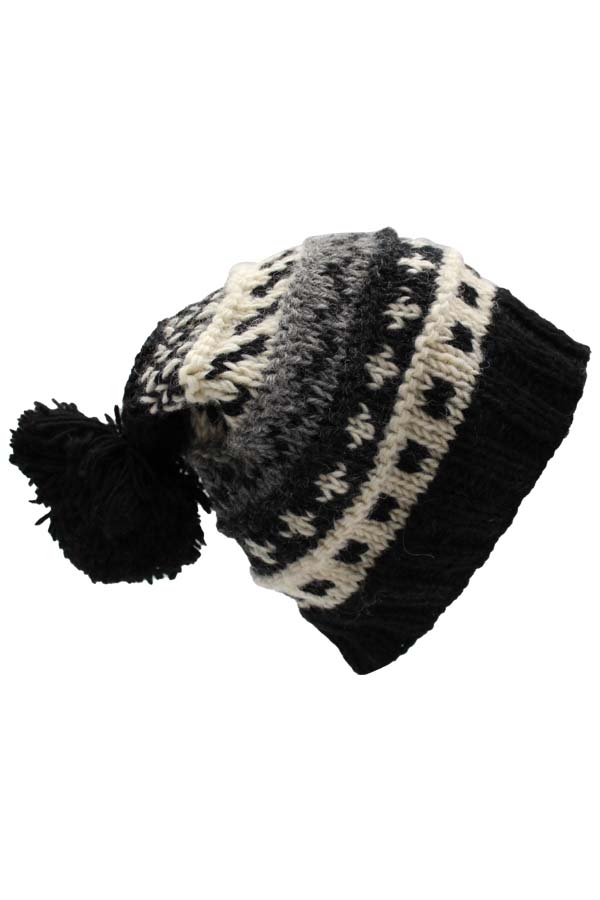 Wool Knit Layered Hat