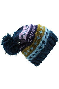 Wool Knit Layered Hat