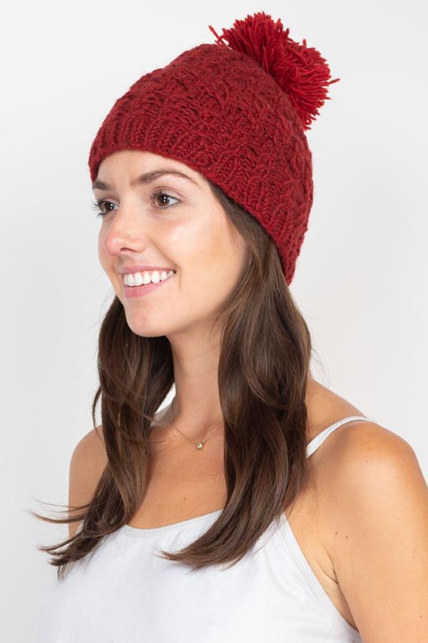 Wool PomPom Hat