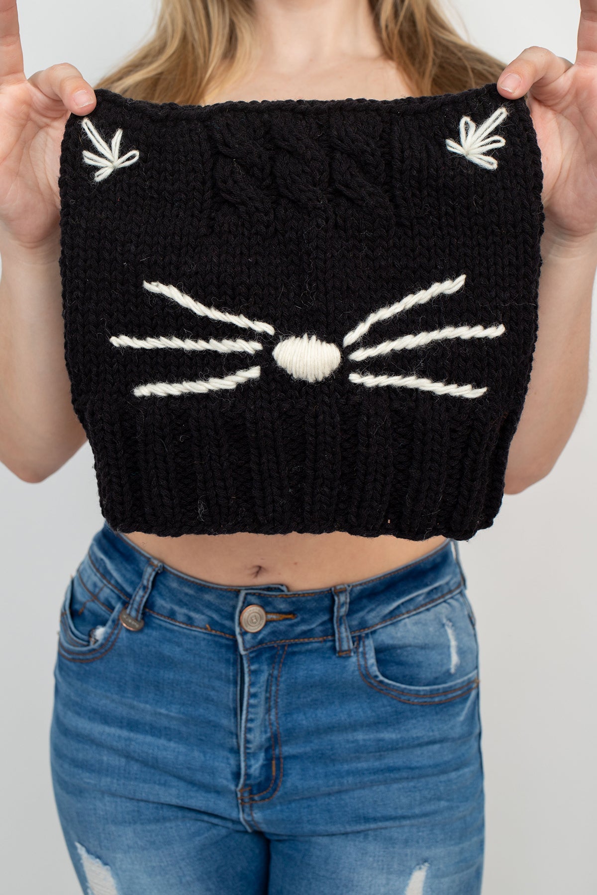 Knit Kitty Cat Beanie