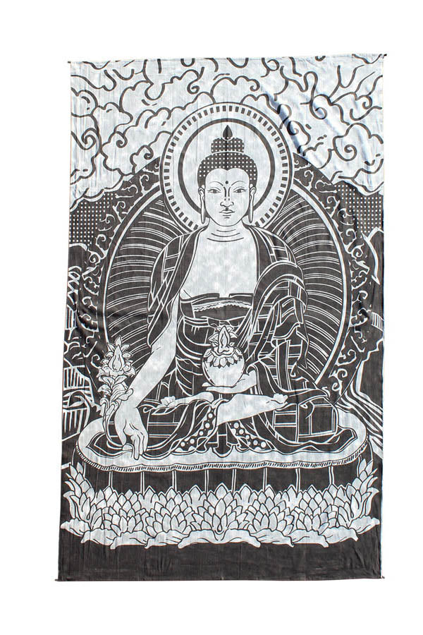 Seated Buddha Stonewashed Tapestry