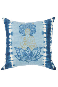 Tie Dye  Buddha, Hamsa and Henna Print Throw Pillow Cover