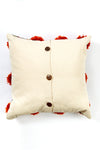 Pom Pom Rustic Stripe Throw Pillow