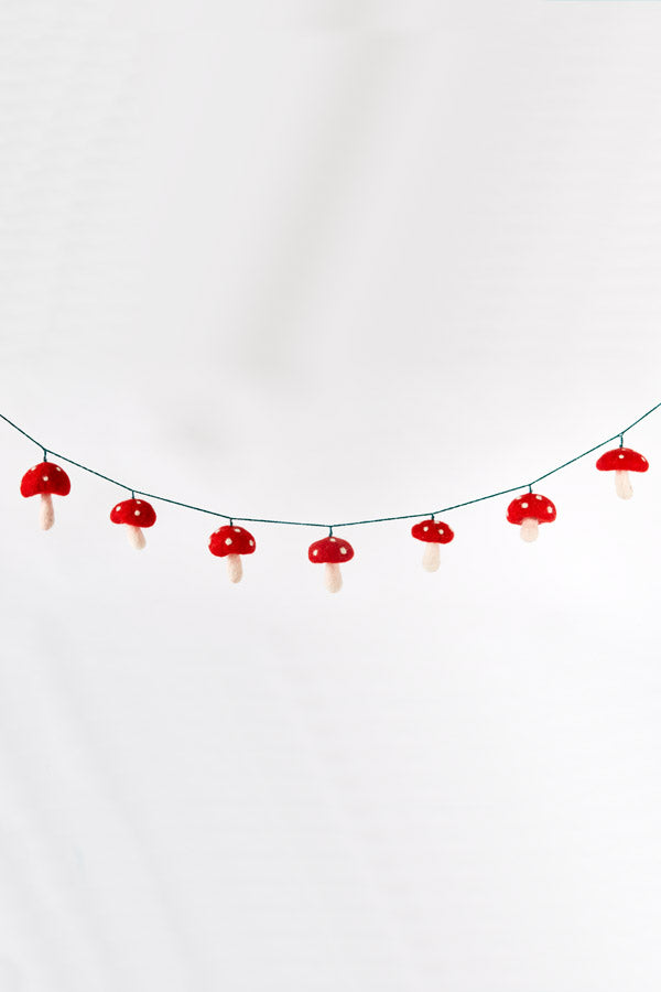 Felt Mushroom Garland