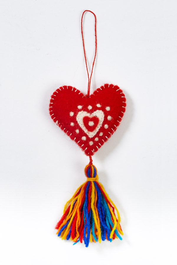 Embroidered Felt Boho Ornaments