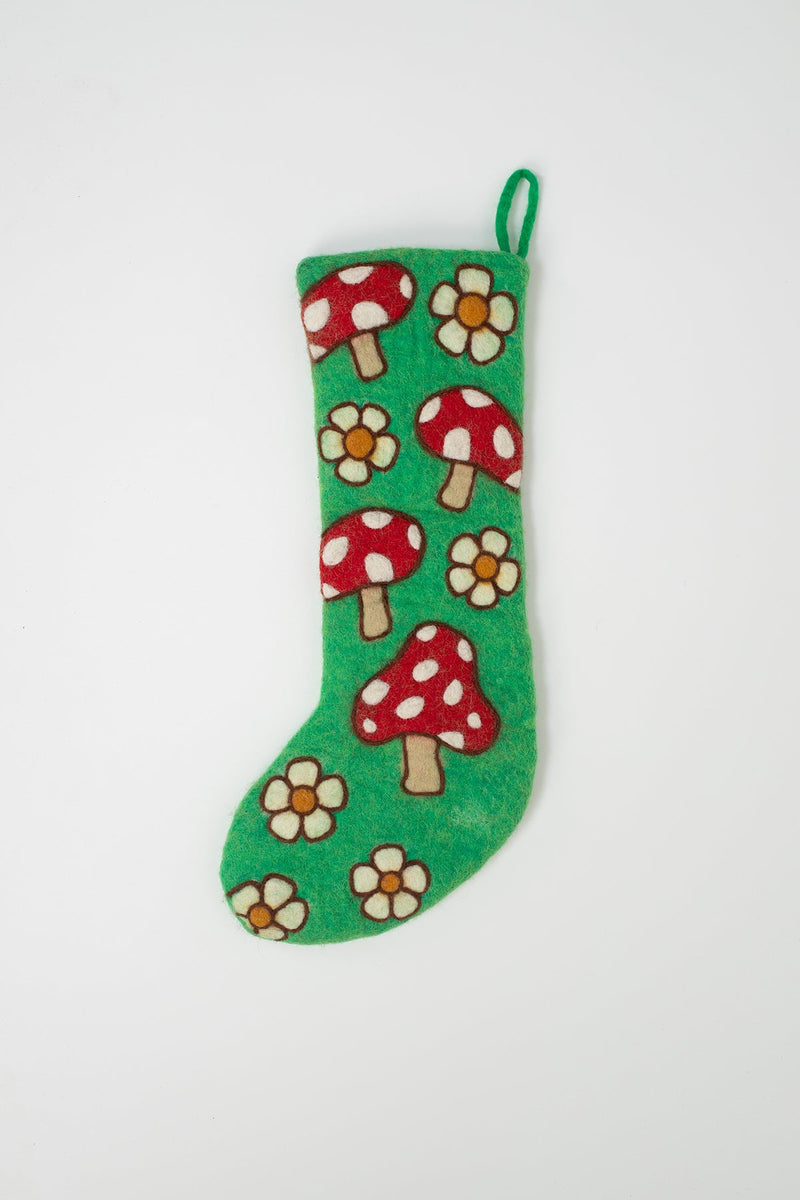 Felt Flowers Holiday Stocking