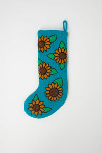 Felt Flowers Holiday Stocking