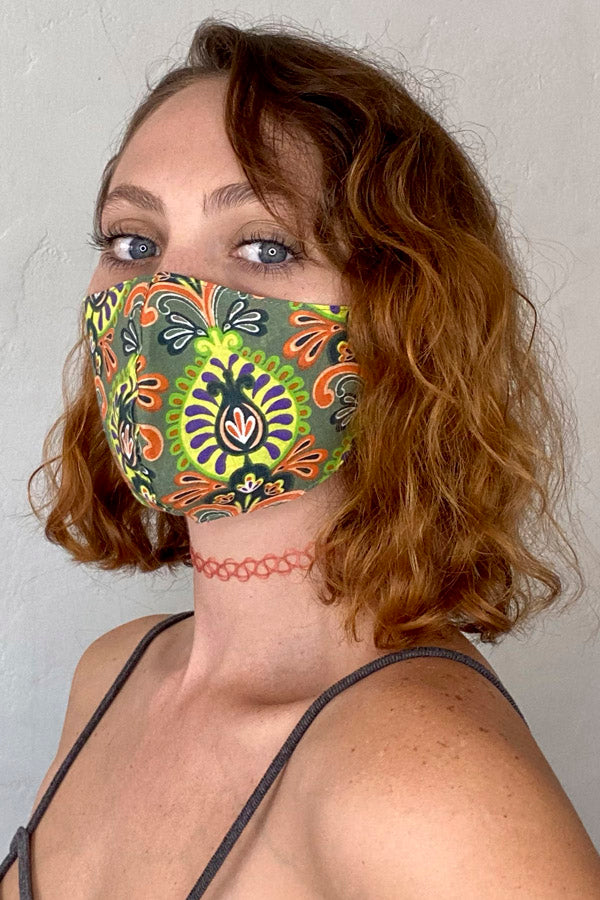 Lotus Print Face Mask