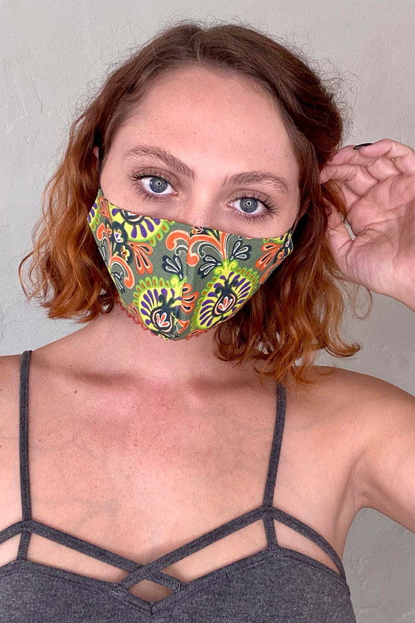 Lotus Print Face Mask