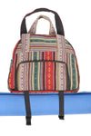 Vintage Tribal Stripe Gym Bag With Yoga Mat Harness