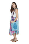 Tribal Prints Gheri Crossbody Bag-Blue