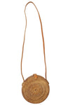 Round Rattan Crossbody Straw Boho Bag