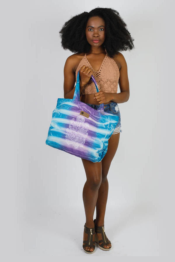 Tribal Tie-Dye Beachy Tote Bag