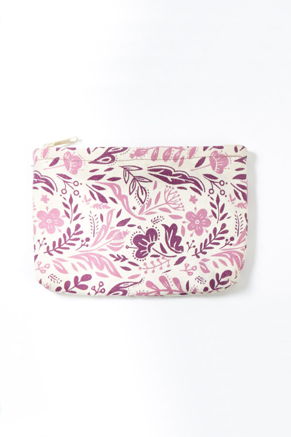 Boho Canvas Zipper Pouch