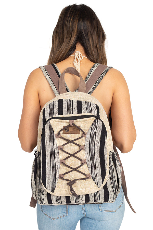Hemp Rustic Stripe Backpack