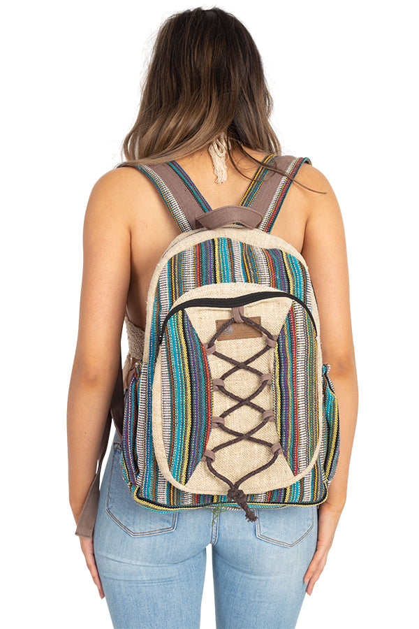 Hemp Rustic Stripe Backpack