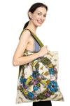 Floral Peace Sign Tote Bag