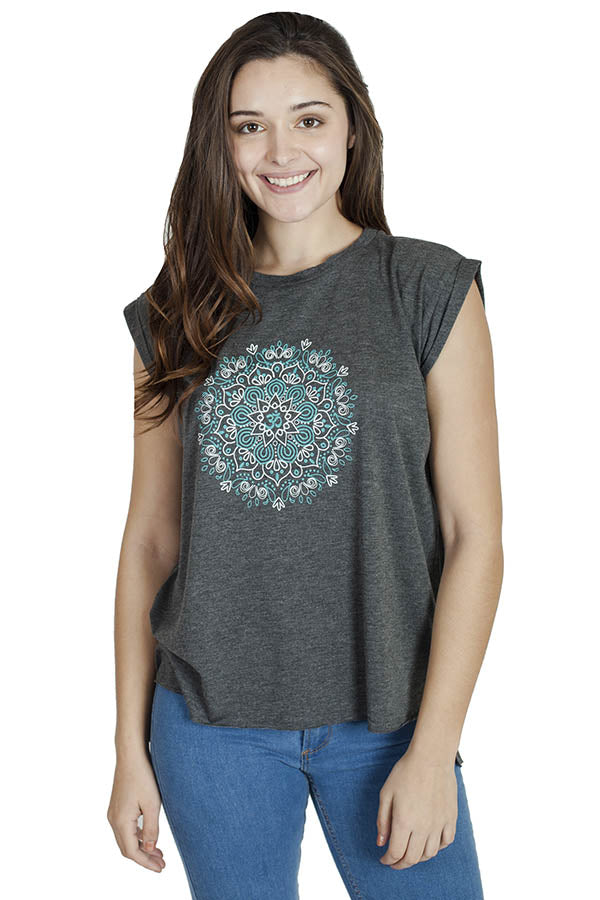 Om Flower Ladies Top